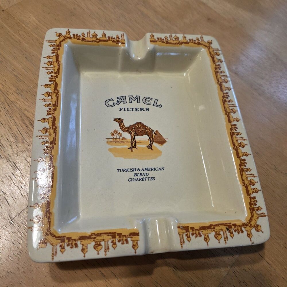 Vintage Camel Filtered Cigarettes Ashtray Turkish & American Blend 1996 Ceramic